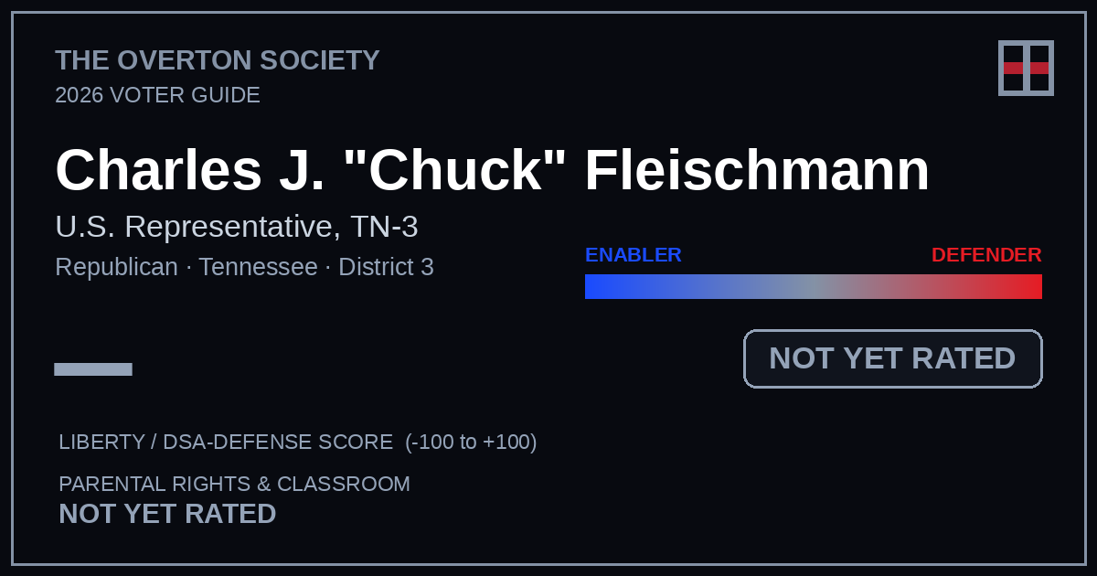 Charles J. "Chuck" Fleischmann scorecard